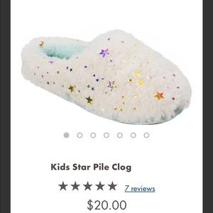 Dearform Girls STAR Slippers In/Out Rubber Soles!